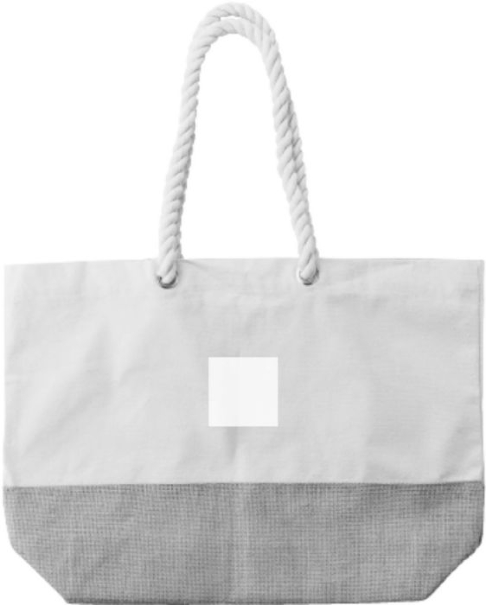 Diego boodschappentas - canvas - 280 g/m² - 48 x 15 x 35 cm - jute onderzijde - 25 L - Voorzijde Diego boodschappentas - canvas - 280 g/m² - 48 x 15 x 35 cm - jute onderzijde - 25 L - Voorzijde