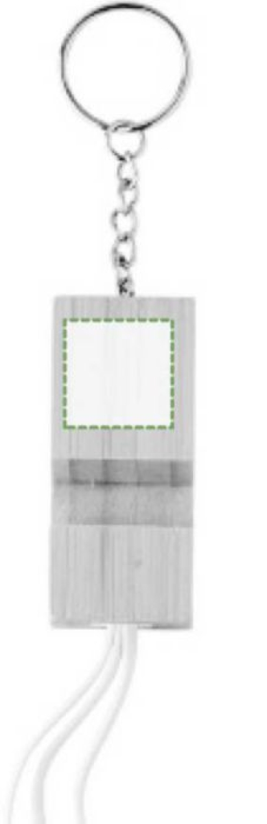 Sutton sleutelhanger - bamboe - telefoonhouder - met oplaadkabels - Voorzijde