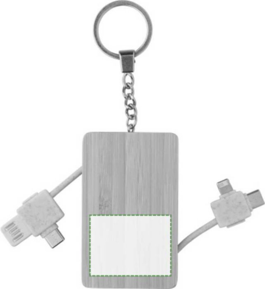 Bianca sleutelhanger - bamboe - geïntegreerde oplaadaansluiting - Voorzijde