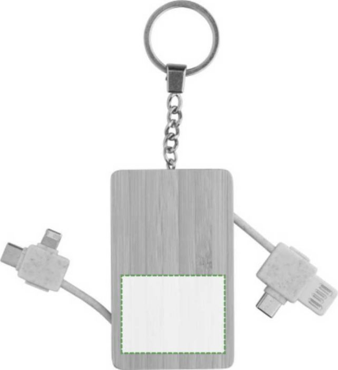 Bianca sleutelhanger - bamboe - geïntegreerde oplaadaansluiting - Achterzijde