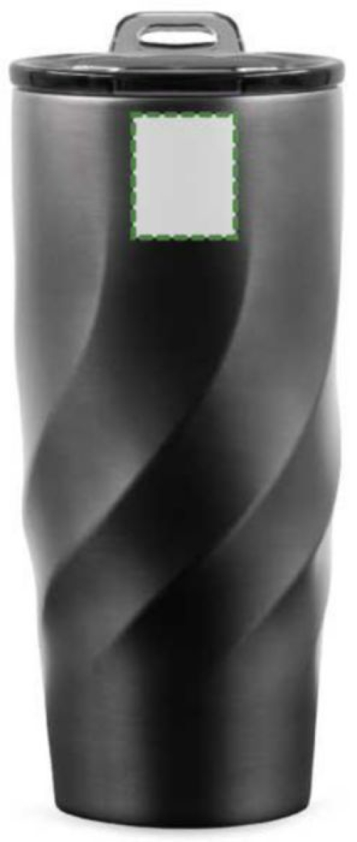 Brandcharger Calix XL reisbeker 500ml - RVS - draaglus - lekvrije schroefdeksel - Voorzijde