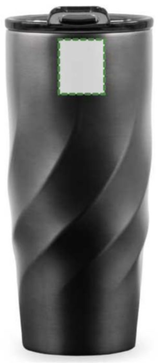 Brandcharger Calix XL reisbeker 500ml - RVS - draaglus - lekvrije schroefdeksel - Achterzijde