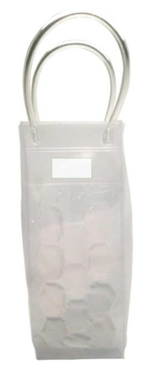 Flessenkoeler voor 1 fles - PVC - draaghandvat - Achterzijde