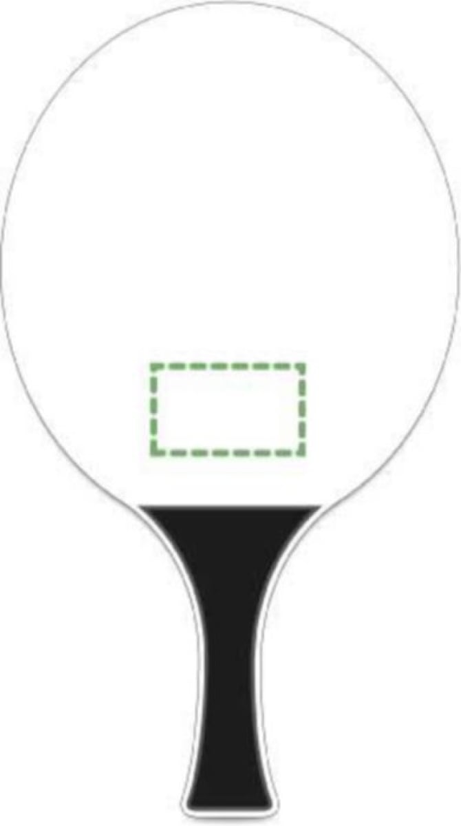 Eliza strandtennis spel - gekleurde bal en handvat - hout - verpakt in gaashoes - Achterzijde Eliza strandtennis spel - gekleurde bal en handvat - hout - verpakt in gaashoes - Achterzijde