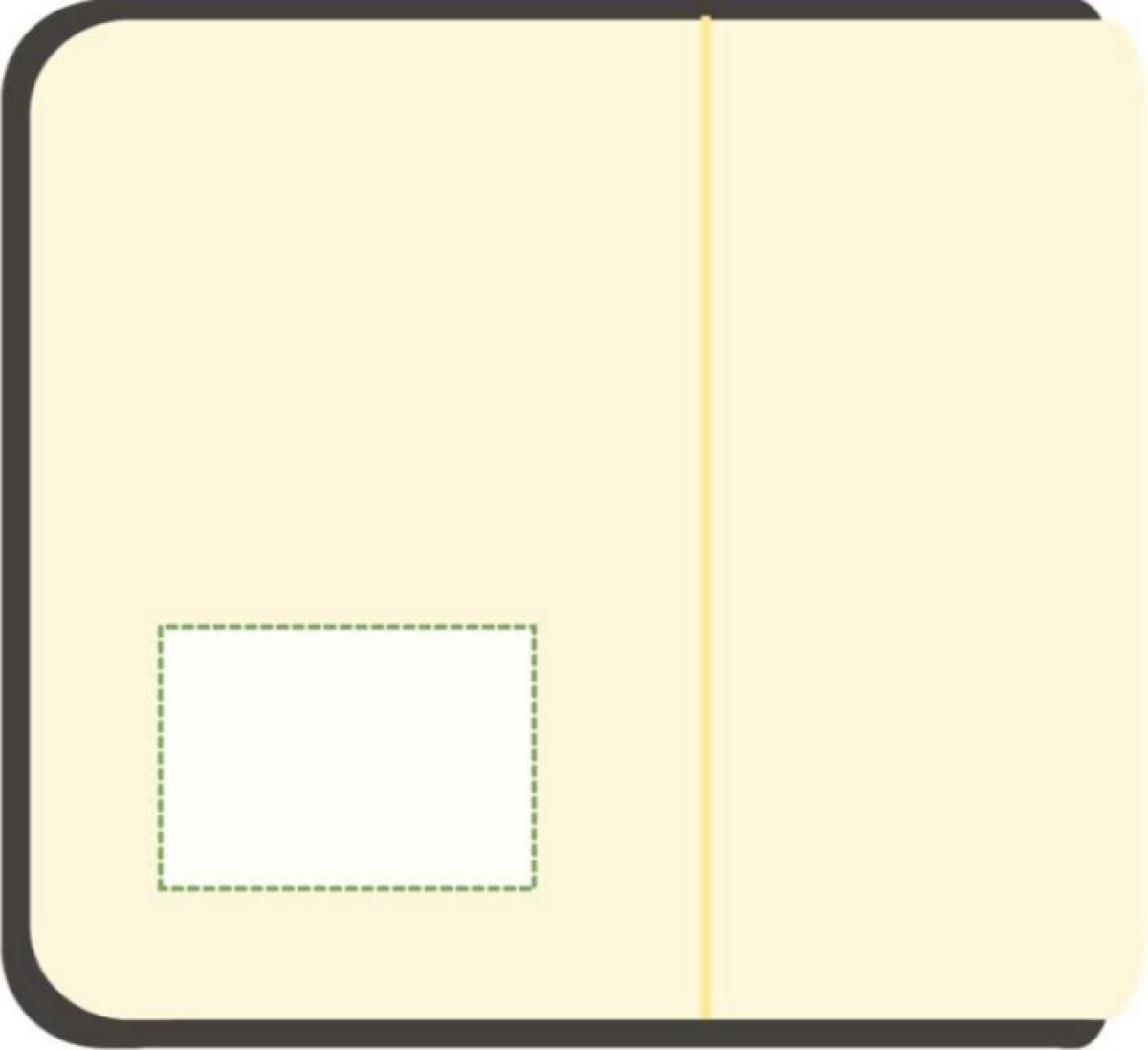 Dita notitieboek - A6 - PU - 96 vellen - gelinieerd - elastieksluiting en lint - Binnenzijde