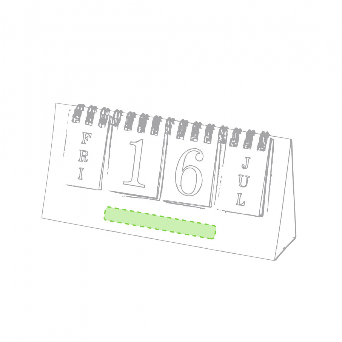 Eeuwige Kalender Gadner - Kant A en kant B (voor kalenders)