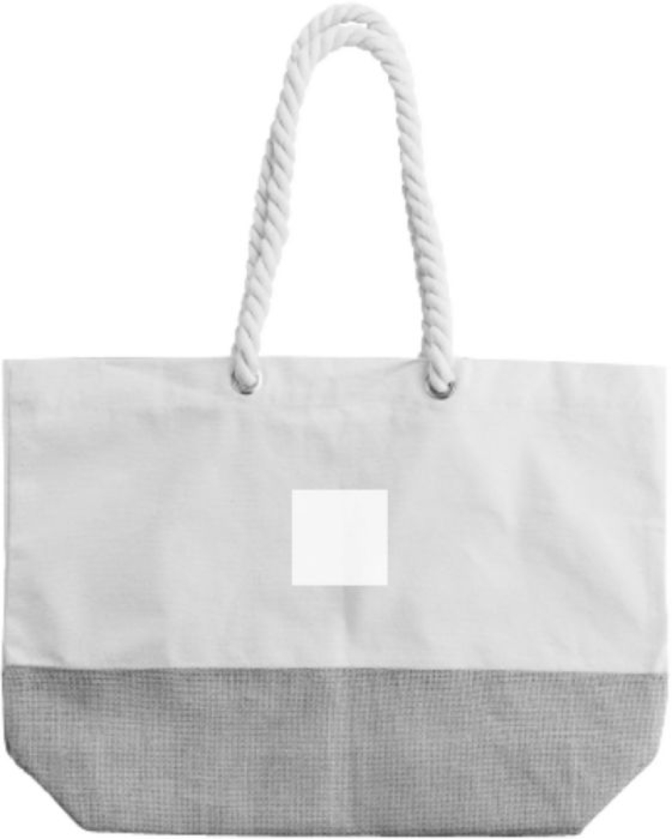 Diego boodschappentas - canvas - 280 g/m² - 48 x 15 x 35 cm - jute onderzijde - 25 L - Achterzijde