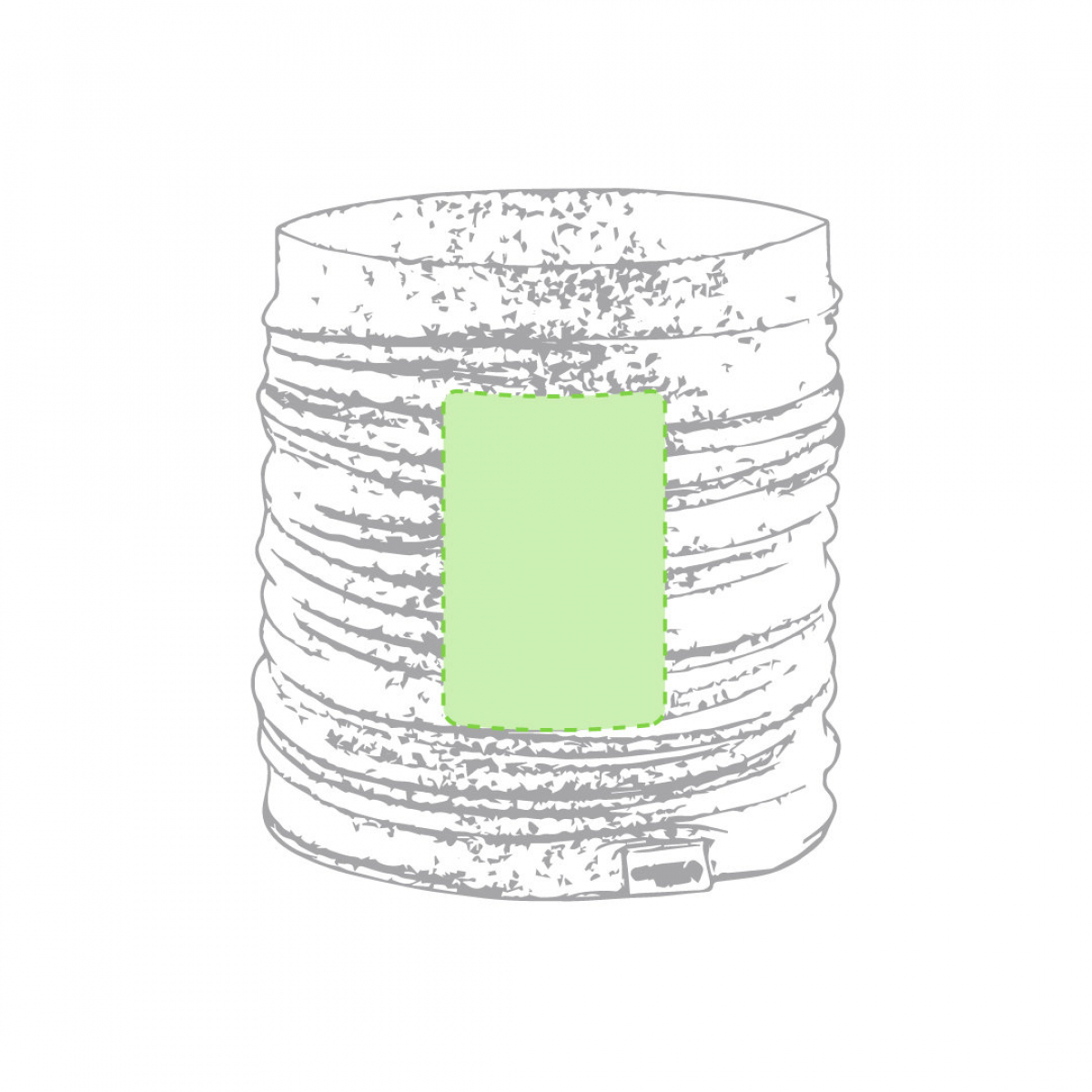 Omega Colsjaal - 25cm - organisch katoen 150g/m2 - Side A