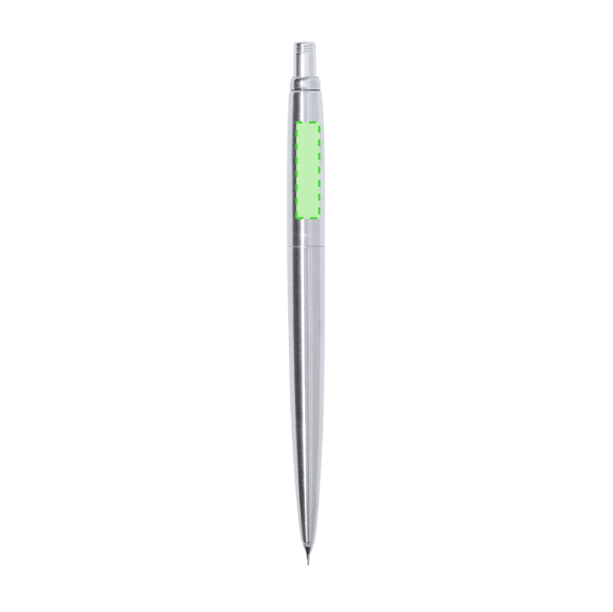 Jotter Core rollerpen - RVS - pijlpuntclip - geschenkverpakking - Naast de clip kant A