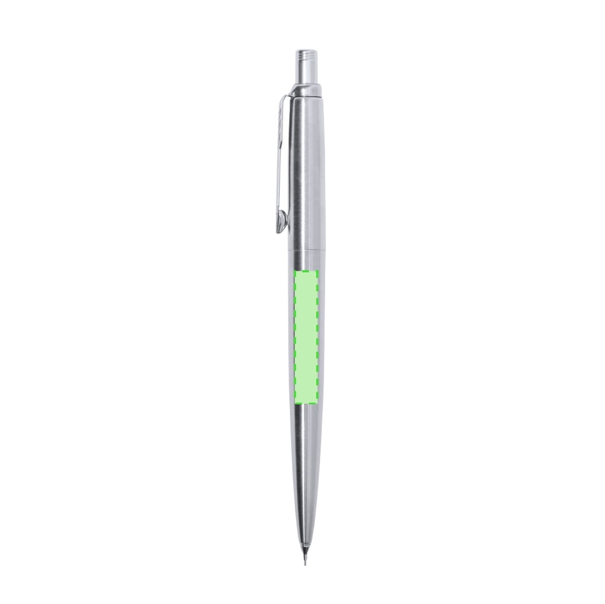 Jotter Core rollerpen - RVS - pijlpuntclip - geschenkverpakking - Naast de clip op de houder B