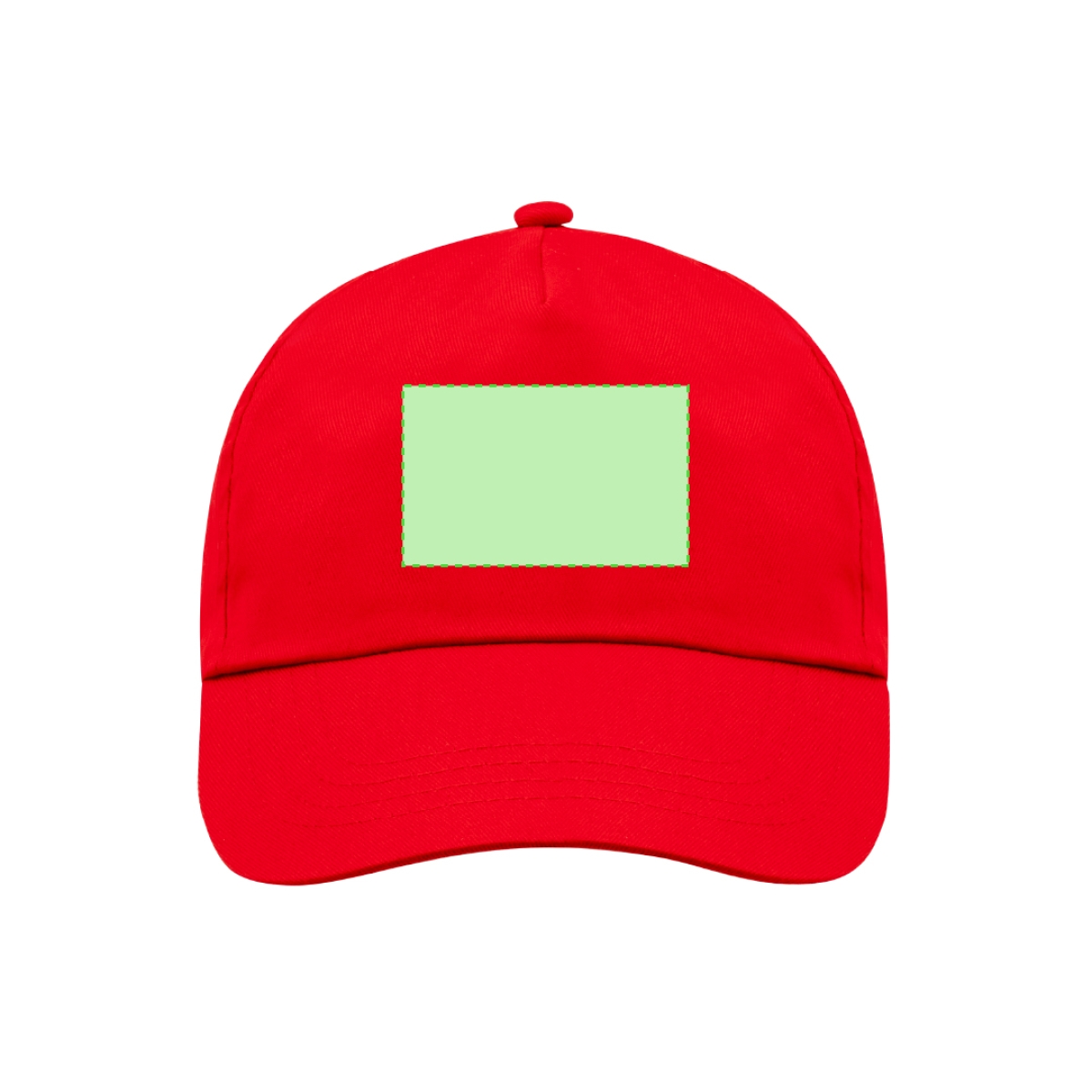 Sportcap - katoen - 5 panelen - klittenbandsluiting - Op de cap voorzijde