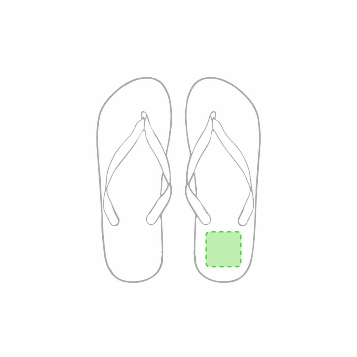 Flip Flops Salti - Rechter flip-flop hiel