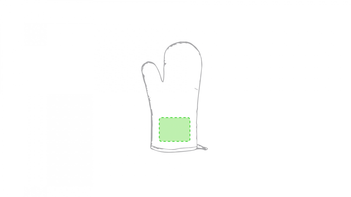 Piper ovenwant - katoen - met ophanglint - Onderaan de ovenwant