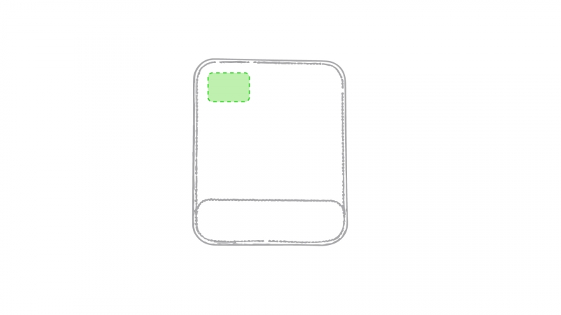 Gong Muispad - PU - 22.5x18.5cm - gewatteerde polssteun - anti-slip - Linkerbovenhoek