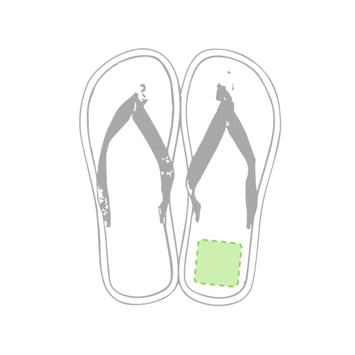 Flip Flops Caimán - Achterkant slipper op de hiel