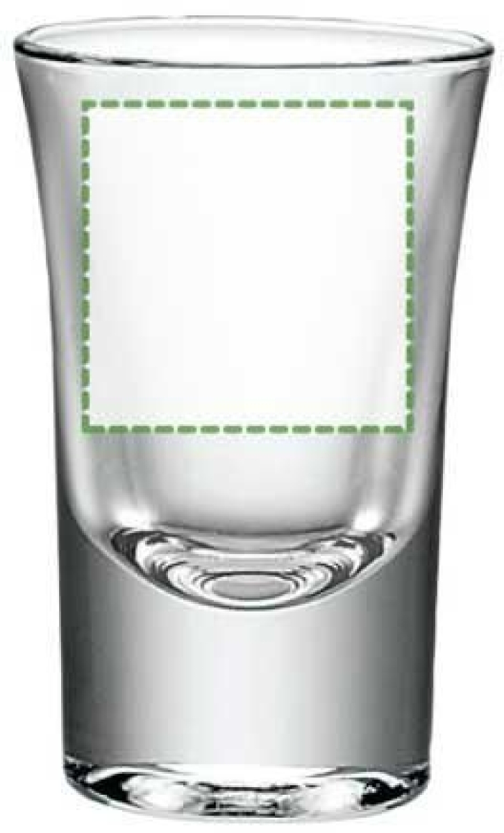 Shotglas - 34ml - glas - massieve bodem - Voorzijde