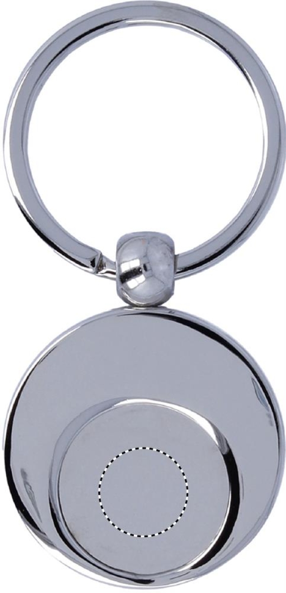 Euring ronde sleutelhanger - metaal - met winkelwagenmuntje - Coin back Euring ronde sleutelhanger - metaal - met winkelwagenmuntje - Coin back