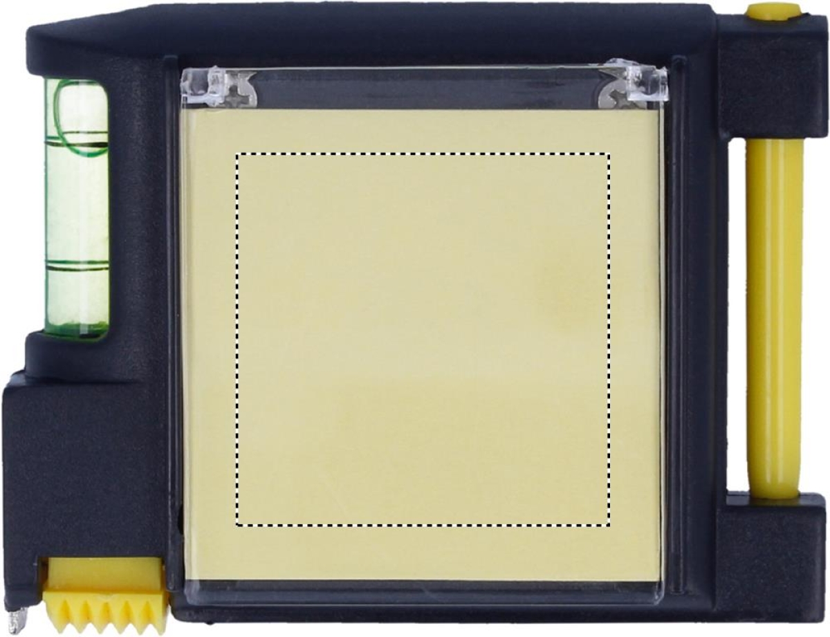 Rolmaat - 2 m - metaal - met memo blokje, balpen en waterpas - Top