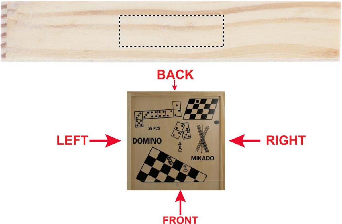 Trikes spellenset - 4 spellen - verpakt in houten doos - Left
