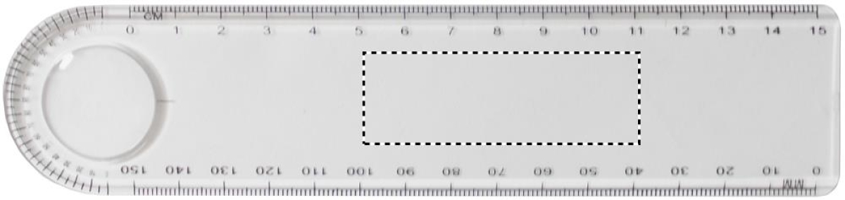 Lasta liniaal - PS - 15 cm - loep - gradenmeter - Top