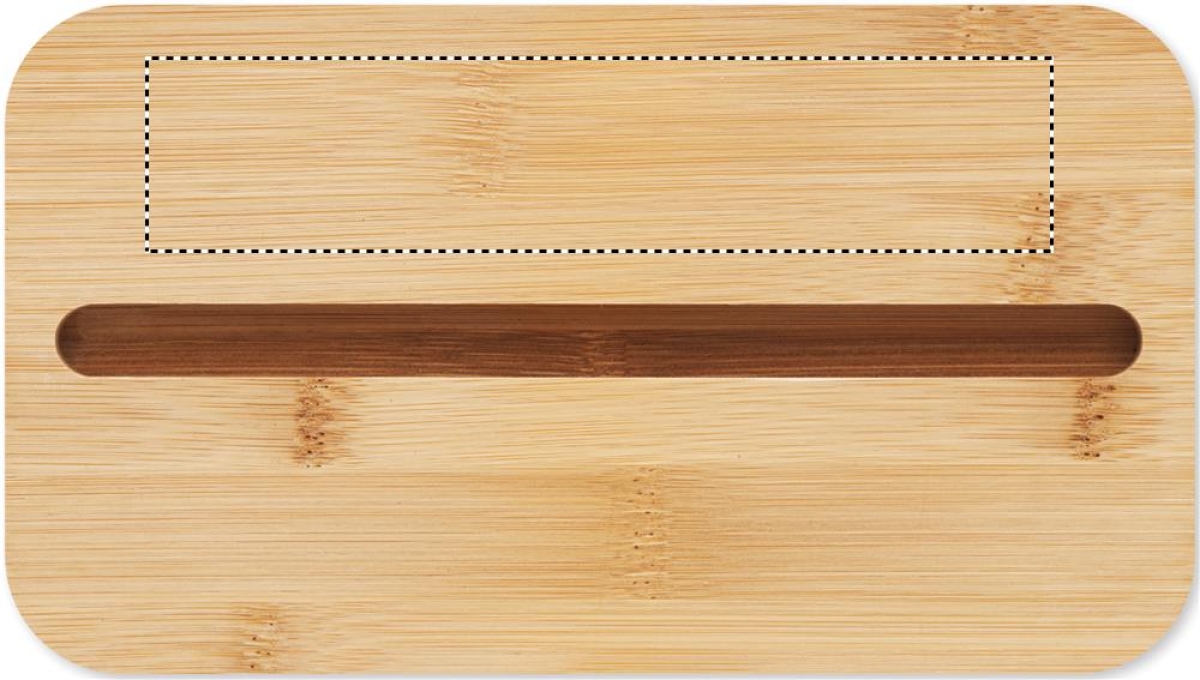 Wint lunch set 800ml - gerecycled PP - 2 compartimenten - bamboe deksel - Lid side 1