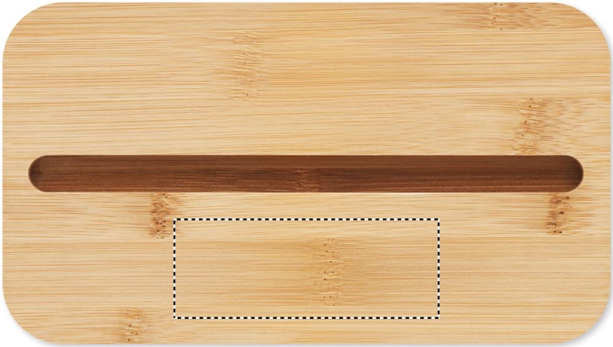 Wint lunch set 800ml - gerecycled PP - 2 compartimenten - bamboe deksel - Lid side 2