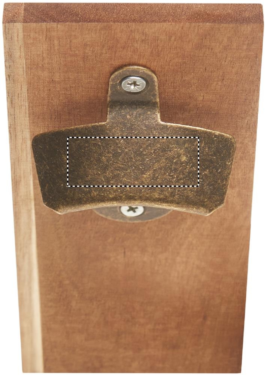 Open It flesopener - acaciahout en ijzer - voor aan de muur - magnetisch - Opener