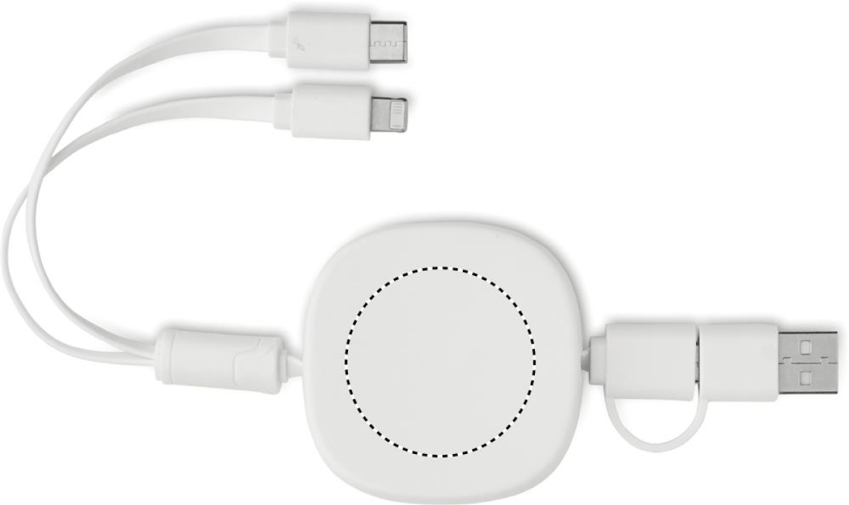 Togobom multi-USB oplaadkabel - kunststof en bamboe - 90 cm - Bottom
