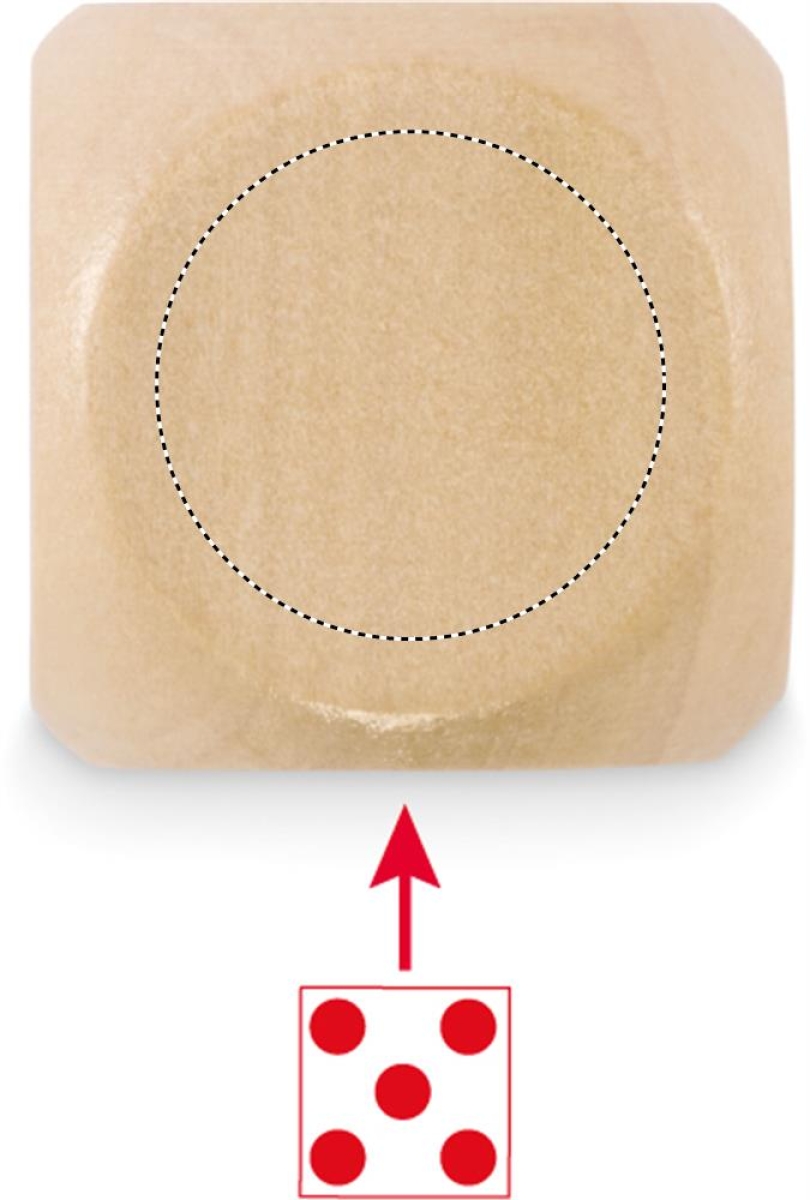 Schima FSC dobbelsteen - hout - diameter 3cm - Side 1