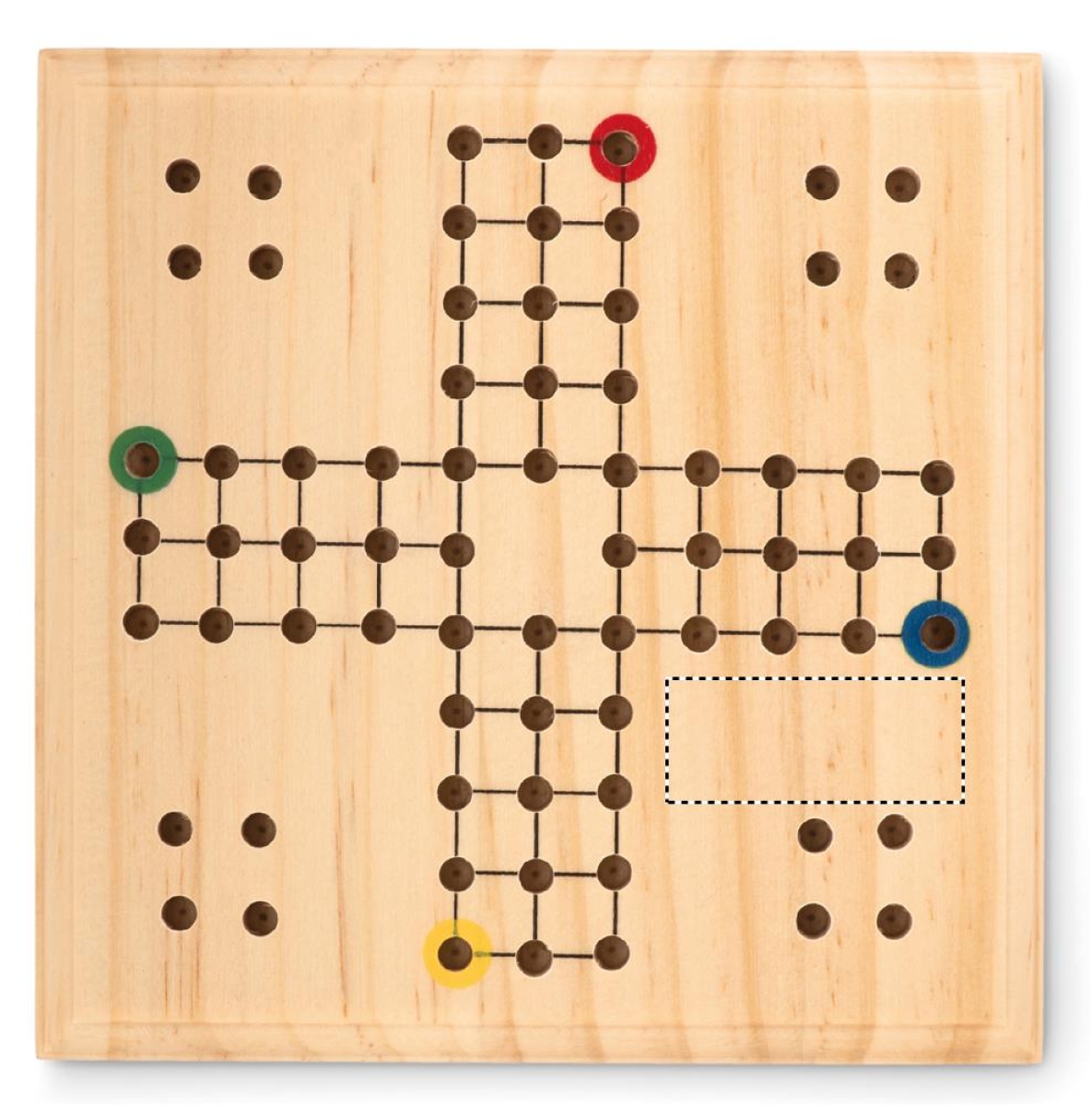 Ludo bordspel - mens erger je niet - hout - verpakt in katoenen zakje - Board 2