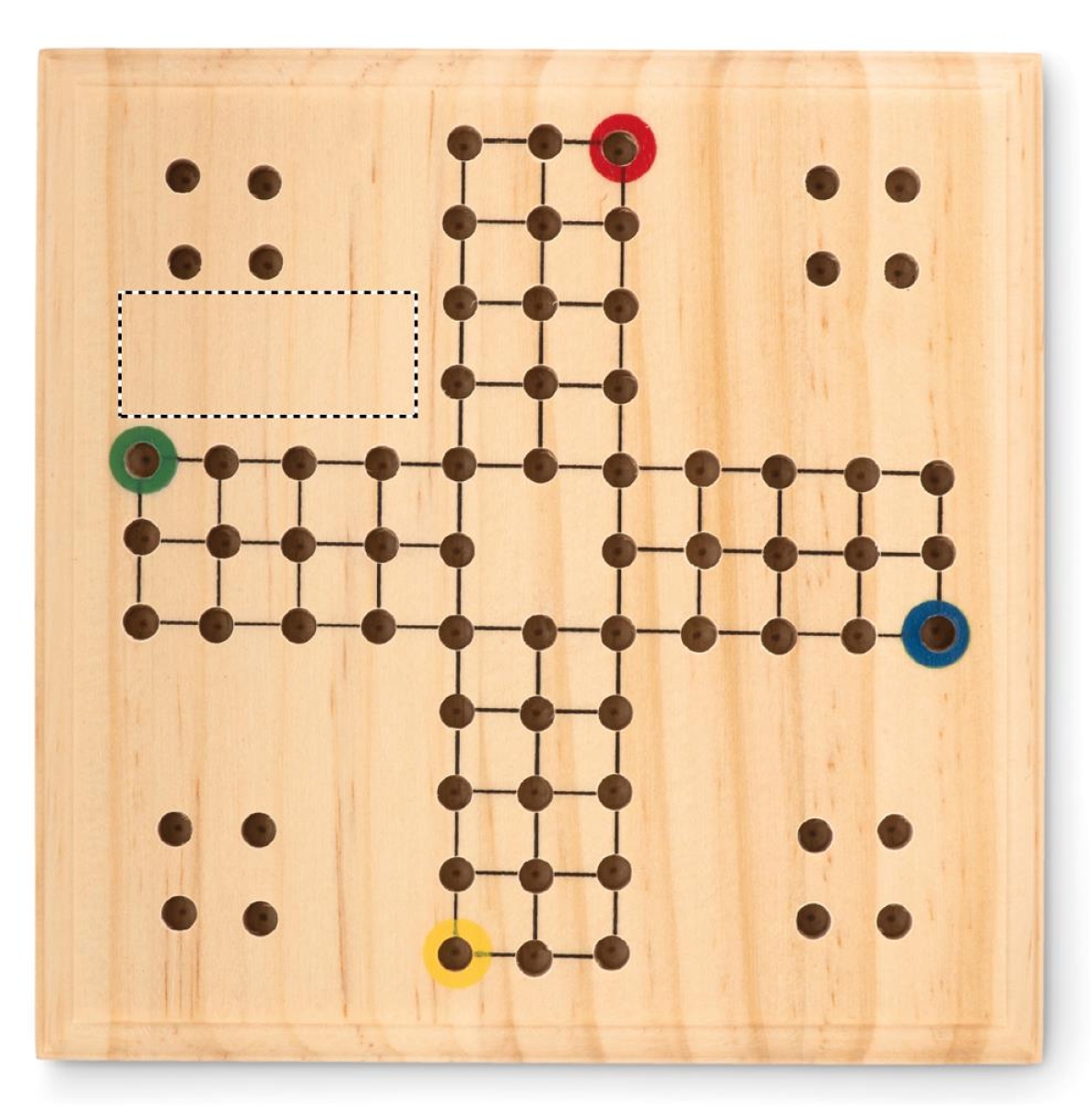 Ludo bordspel - mens erger je niet - hout - verpakt in katoenen zakje - Board 4