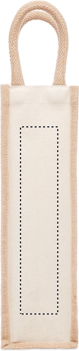 Campo Di Vino wijnflestas - jute en canvas - handgrepen - Front