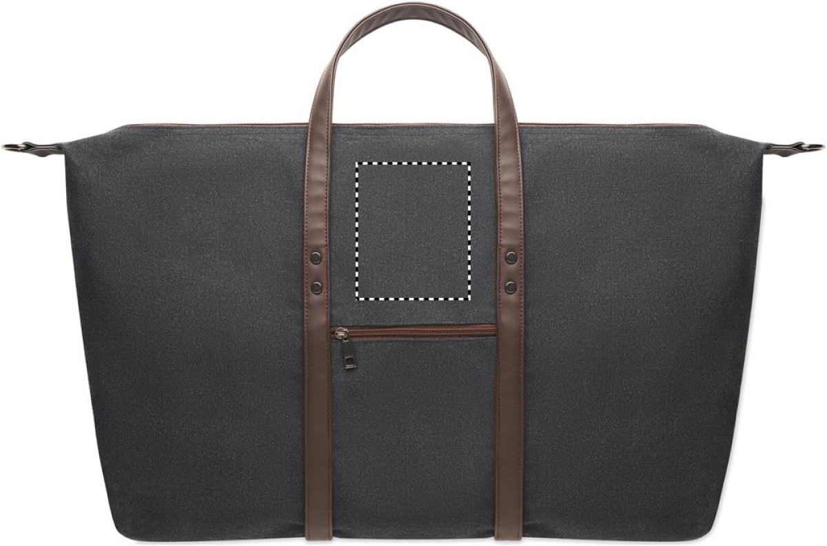 Zurich weekendtas - canvas - PU details - schoenenvak - Front upper part