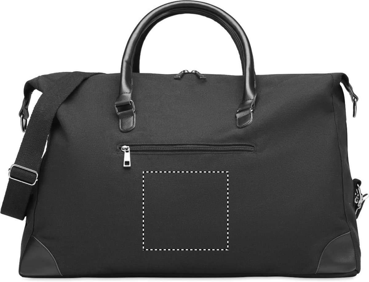 Weekendtas - canvas - 340gr/m² - 55 x 36 x 25 cm - 49.5 L - draagriem - Below pocket