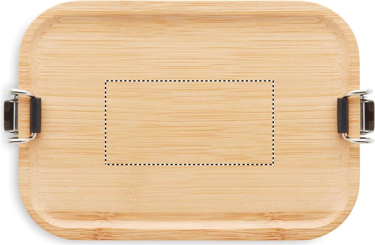 Sonabox lunchbox 750ml - RVS - bamboe deksel - klemsluiting - Lid pad