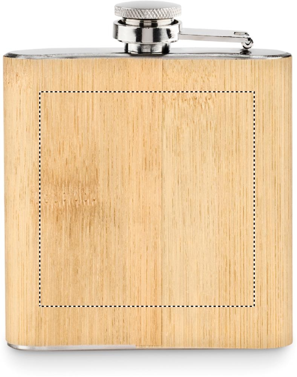 Heupfles 175 ml - RVS - schroefdop - Back laser