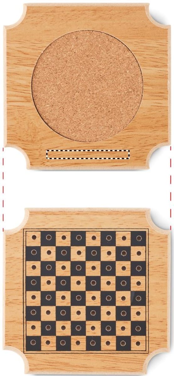 Coastgame onderzetter spellenset - MDF en kurk - 4 spellen - Coaster 1