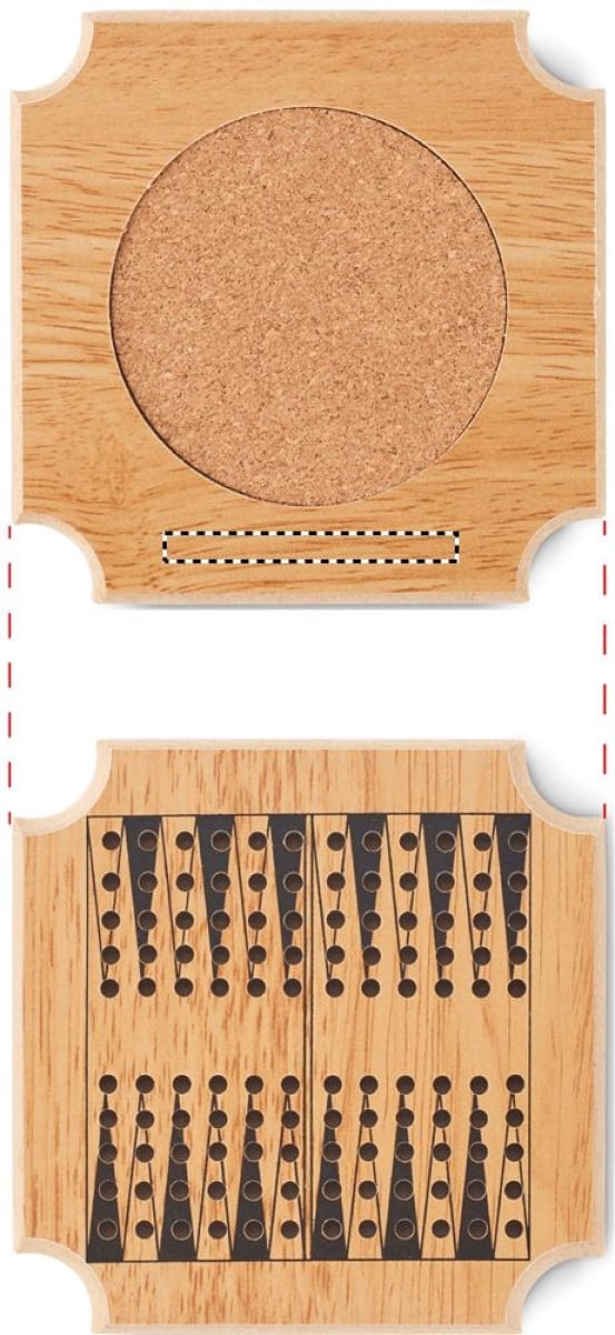 Coastgame onderzetter spellenset - MDF en kurk - 4 spellen - Coaster 2