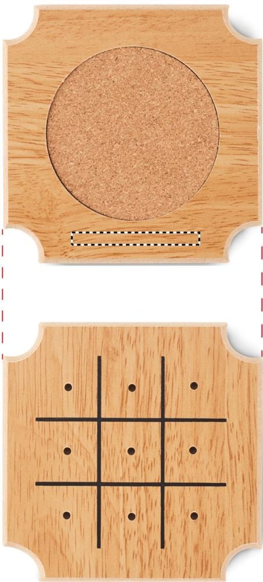 Coastgame onderzetter spellenset - MDF en kurk - 4 spellen - Coaster 3