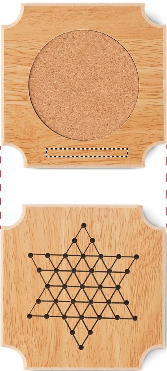 Coastgame onderzetter spellenset - MDF en kurk - 4 spellen - Coaster 4