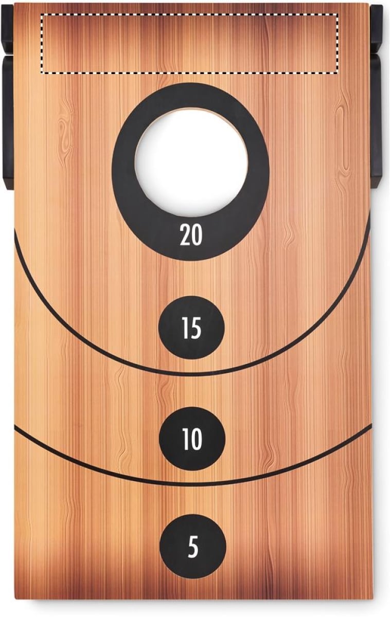 Baggy spellenset - MDF - cornhole - boter, kaas en eieren - Front top Baggy spellenset - MDF - cornhole - boter, kaas en eieren - Front top