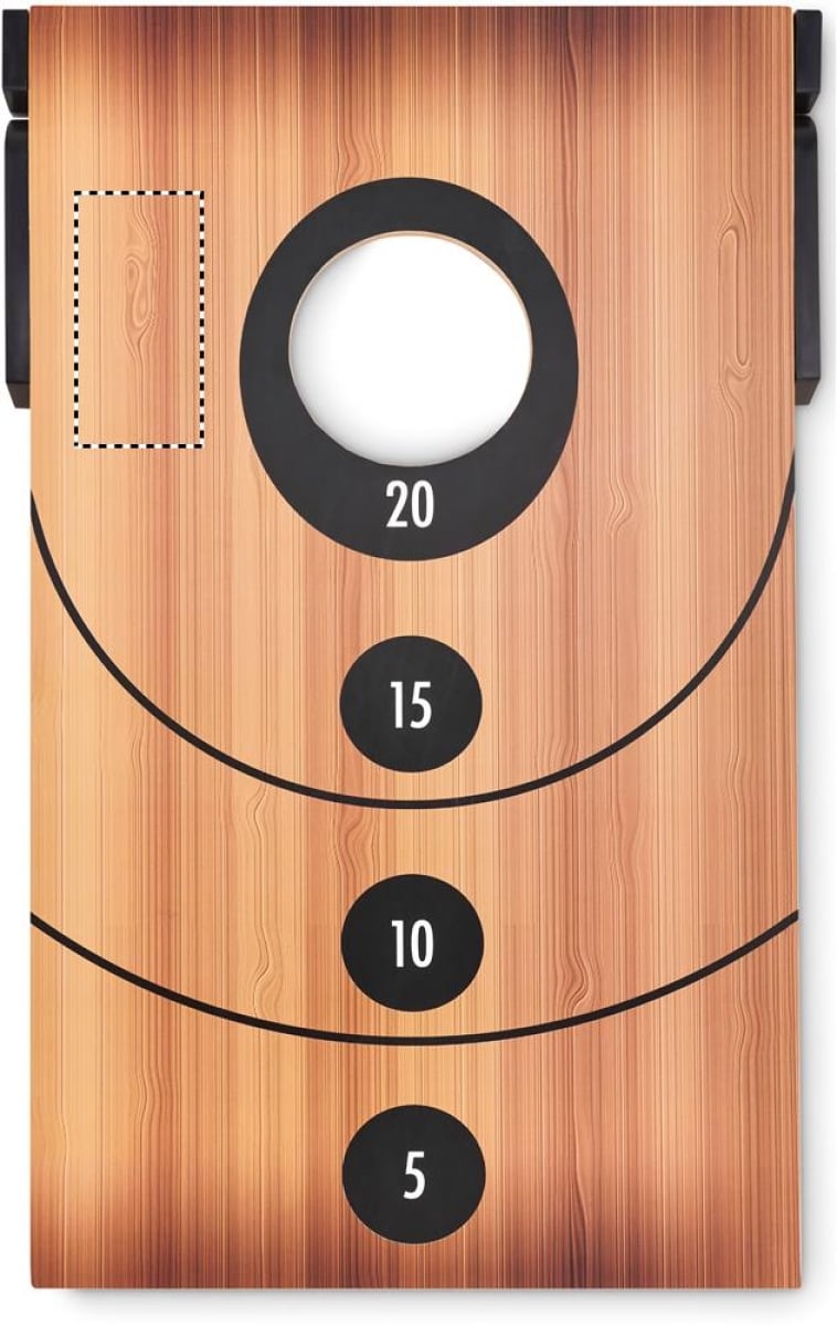 Baggy spellenset - MDF - cornhole - boter, kaas en eieren - Front left Baggy spellenset - MDF - cornhole - boter, kaas en eieren - Front left