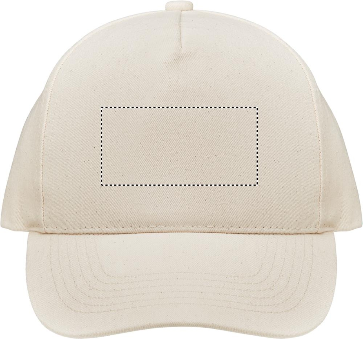 Bicca baseball cap - organisch katoen - 5 panelen - metalen gespsluiting - Front