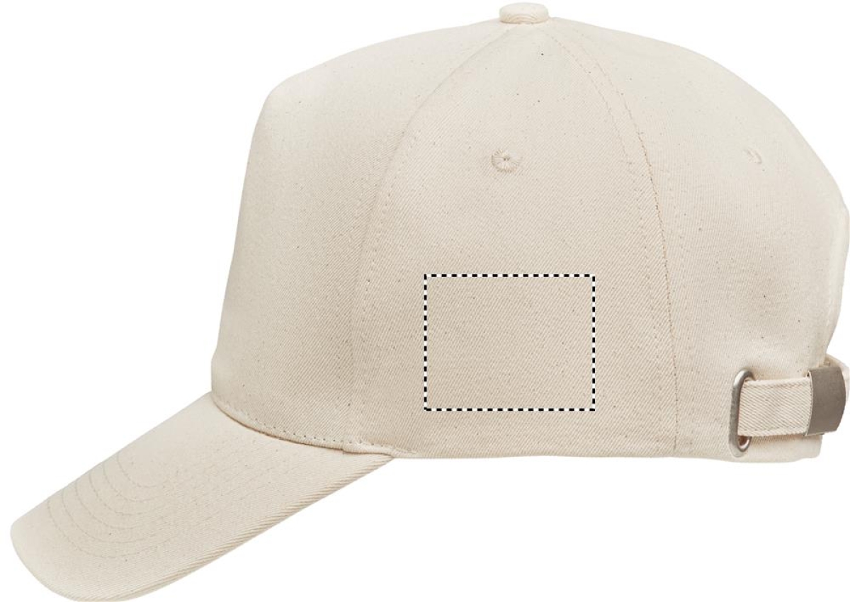Bicca baseball cap - organisch katoen - 5 panelen - metalen gespsluiting - Left side