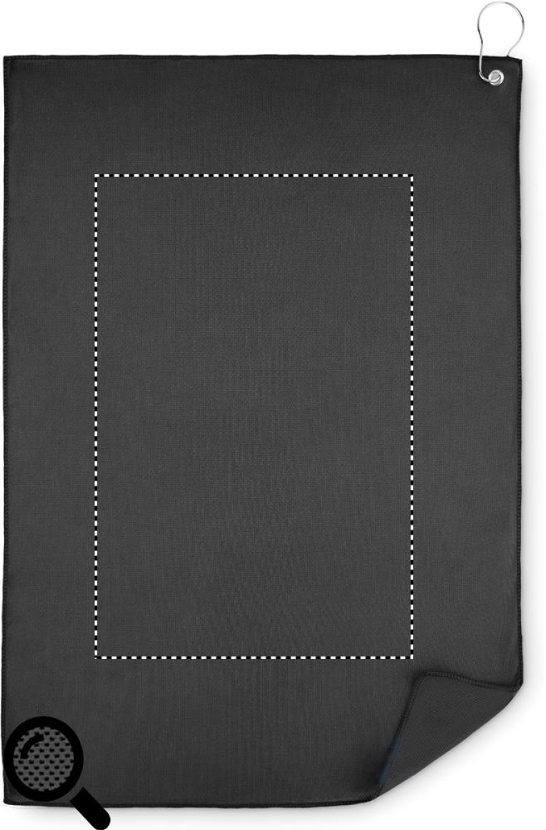 Towgo golfhanddoek - 63 x 40 cm - rPET - met hanger - Towel front textured