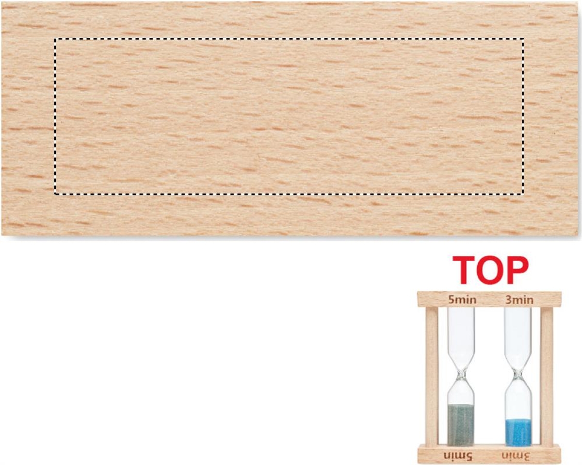 Set van 2 houten zandlopers - Top