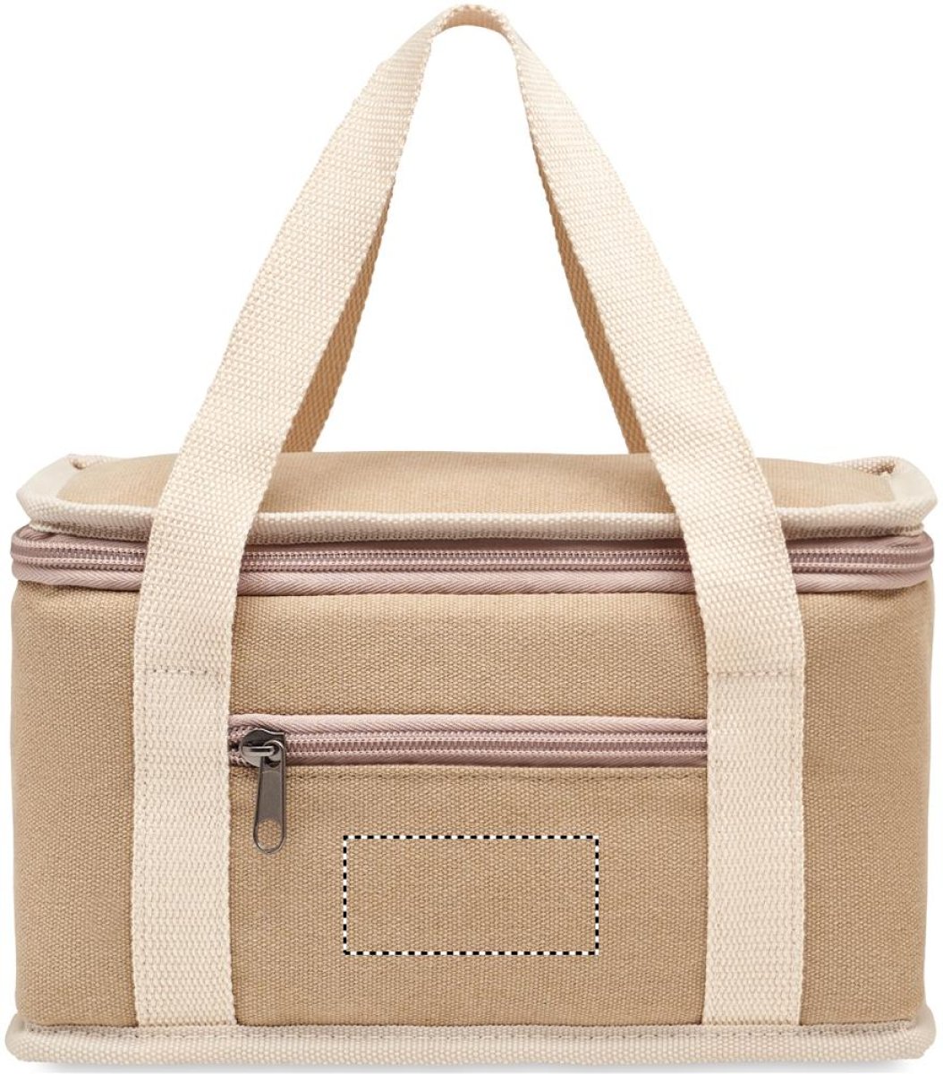 Koeltas voor 6 blikjes - katoen - schouderband - Pocket