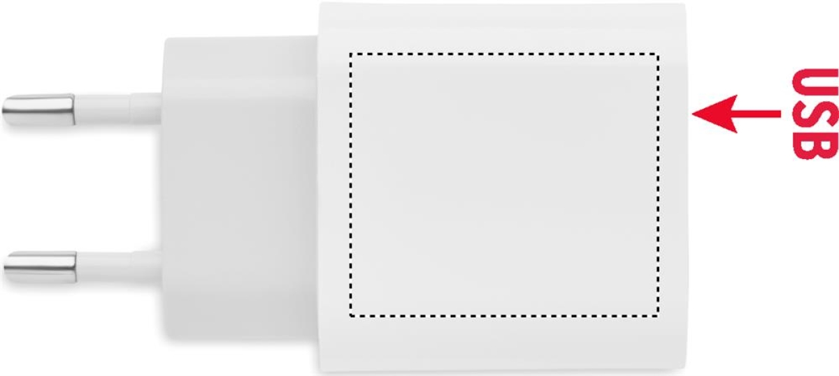 18W 2-poorts USB EU-stekker - Side 1