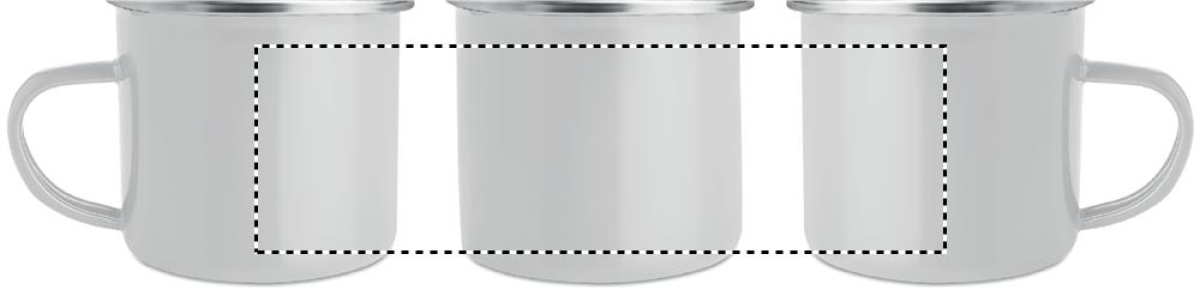 Emaillen sublimatiemok 350ml - metaal - Met RVS rand - Sublimation