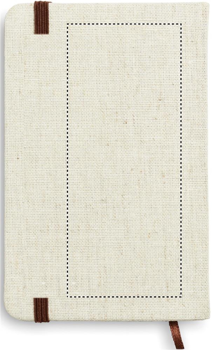 Rundo notitieboek - A6 - Canvas - 96 vellen - gelinieerd - sluitelastiek en lint - Back